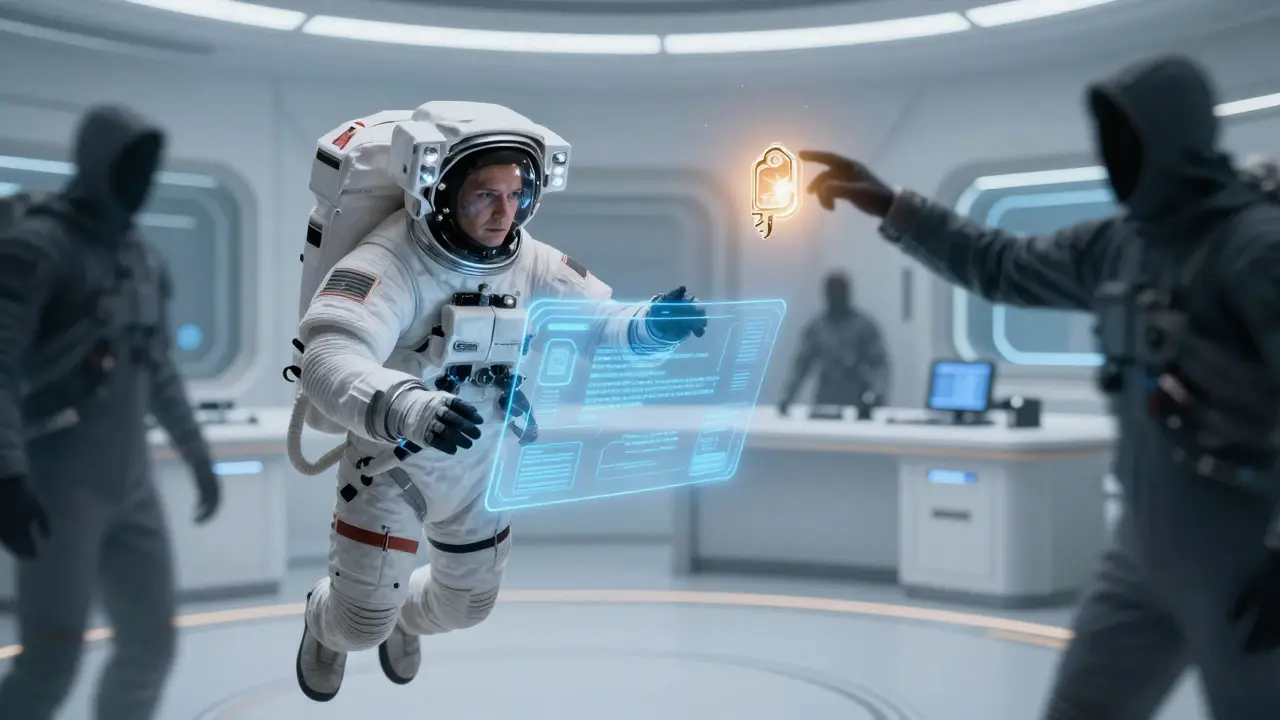 Executive tricked by hologram while hackers steal data keys.