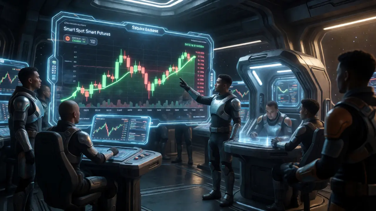 Traders using holographic interfaces for spot and futures trading