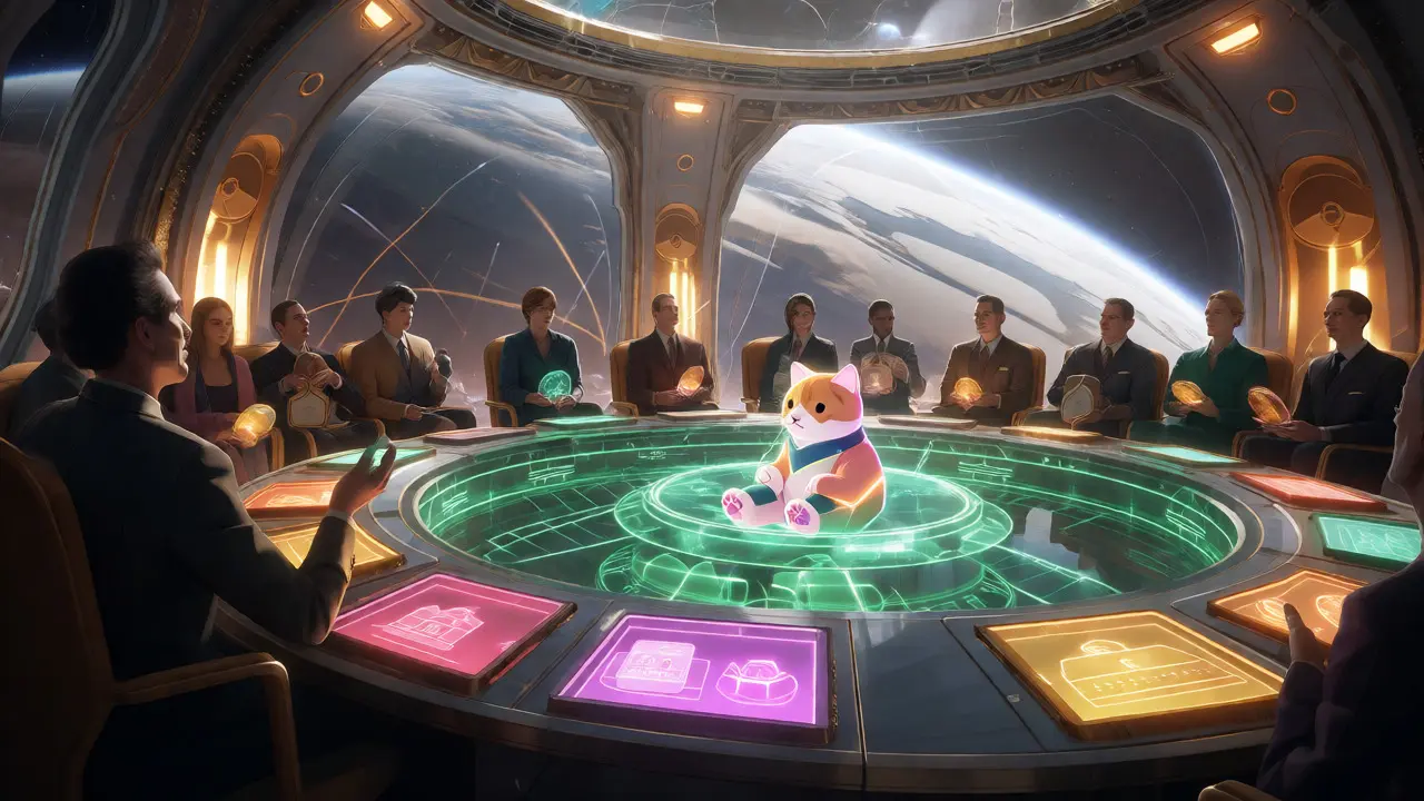 Space council with interactive token avatars